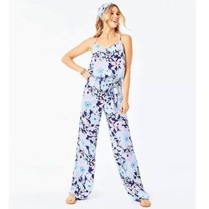 Lilly Pulitzer Amore Jumpsuit Romper pink blue XXS